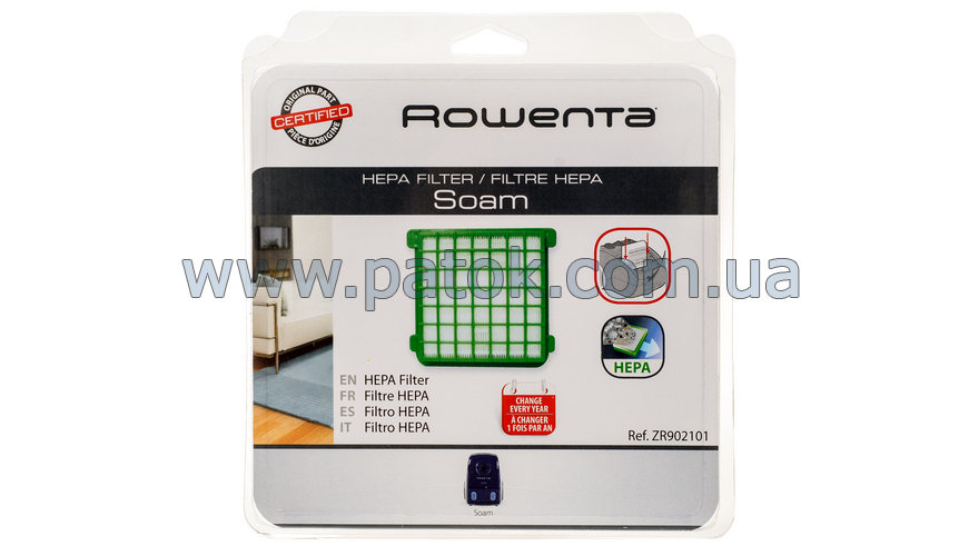 HEPA Фільтр для пилосмока Rowenta ZR902101 №3