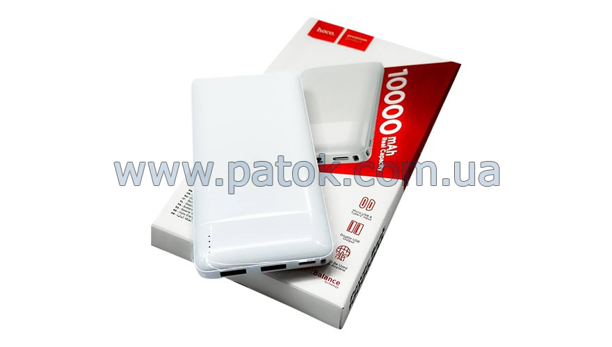 Портативний зарядний пристрій Hoco J72 LED 10000 mAh білий