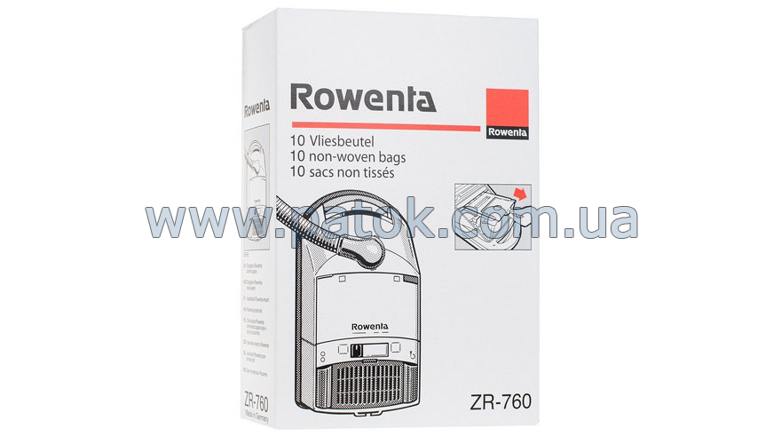 Набор мешков для пылесоса Rowenta ZR760 №3