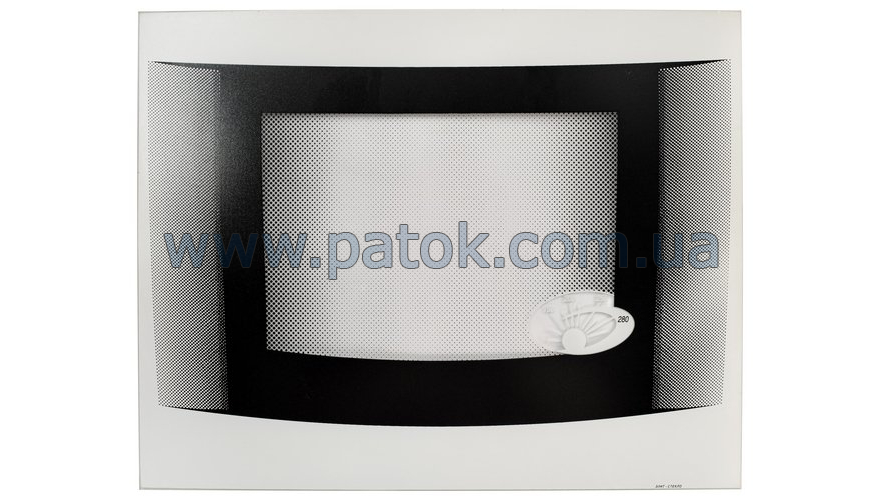 Панорамное стекло двери духовки для плиты Greta 498x396mm (белый)